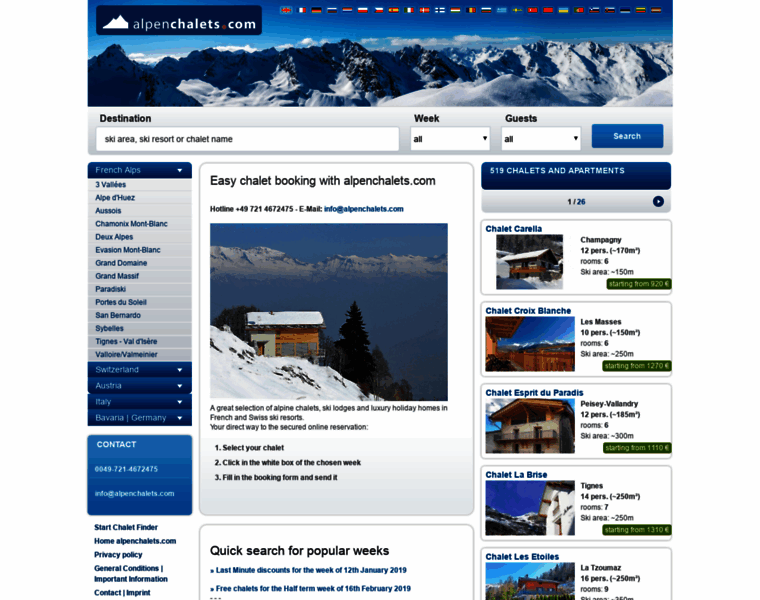 Alpenchaletsbookings.com thumbnail