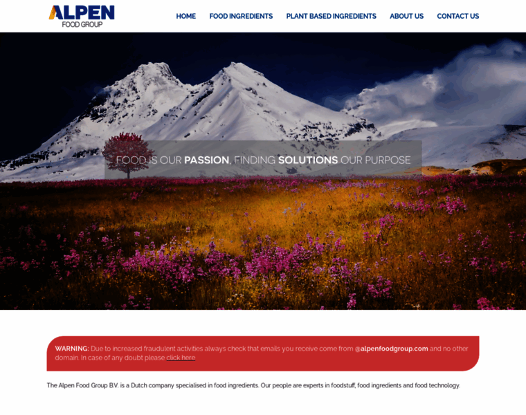 Alpenfoodgroup.com thumbnail