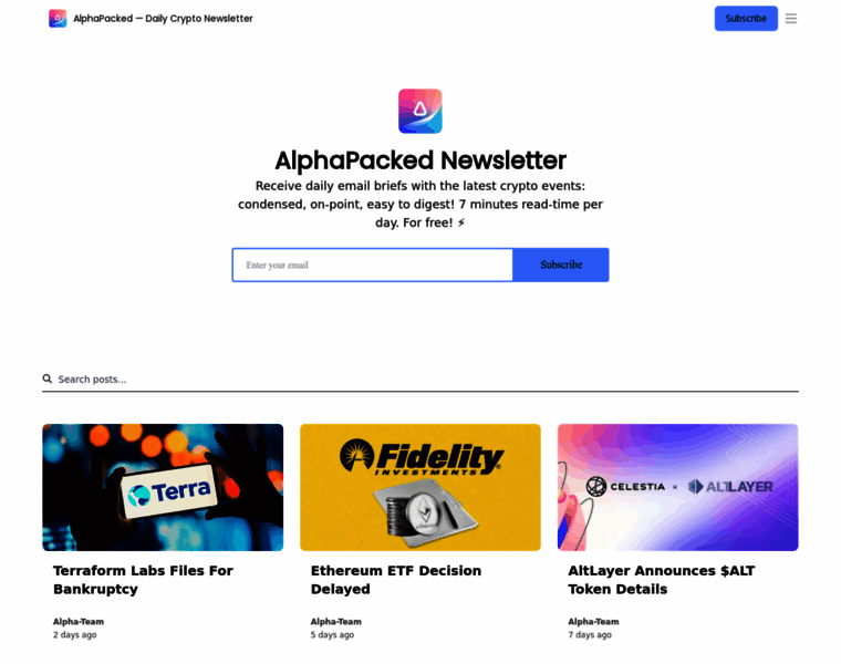 Alphapacked.io thumbnail Alphapacked.io thumbnail