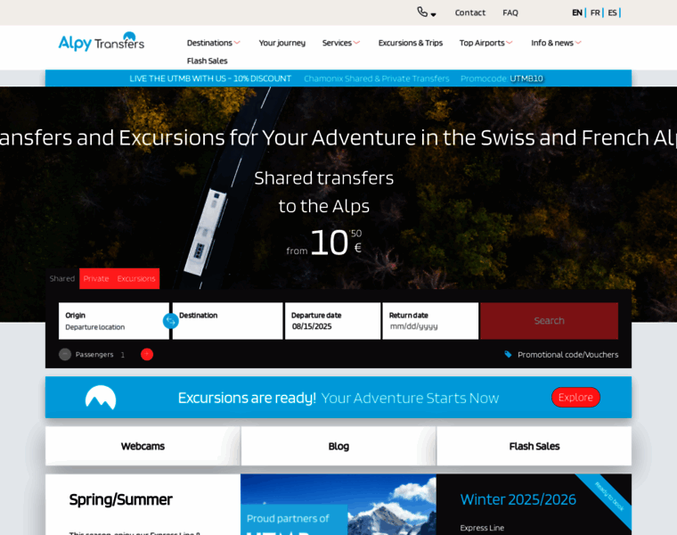 Alpytransfers.com thumbnail