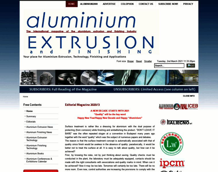 Aluminiumextrusion.it thumbnail