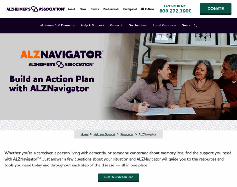 Alzheimersnavigator.org thumbnail