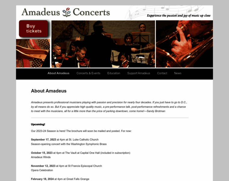 Amadeusconcerts.com thumbnail