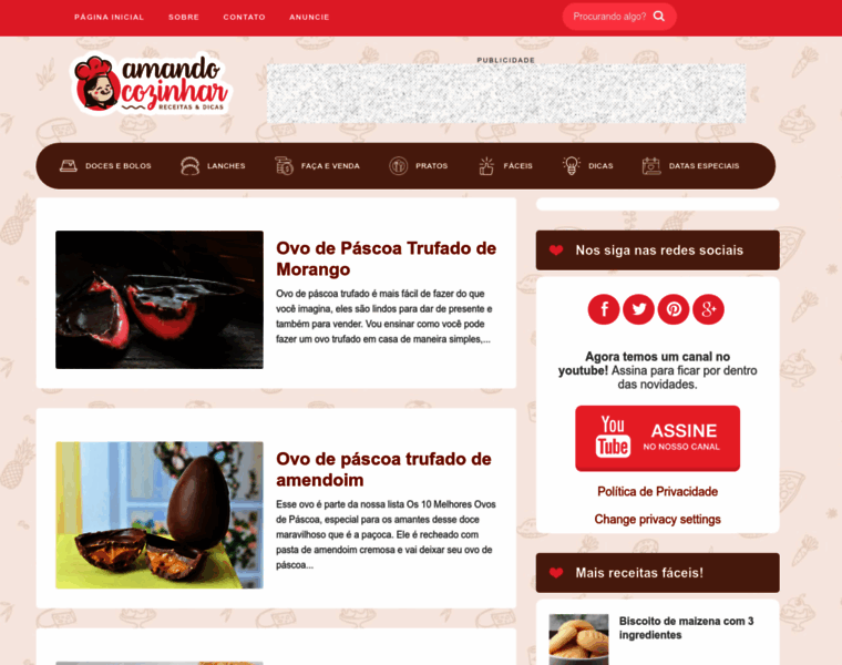 Amandocozinhar.com thumbnail