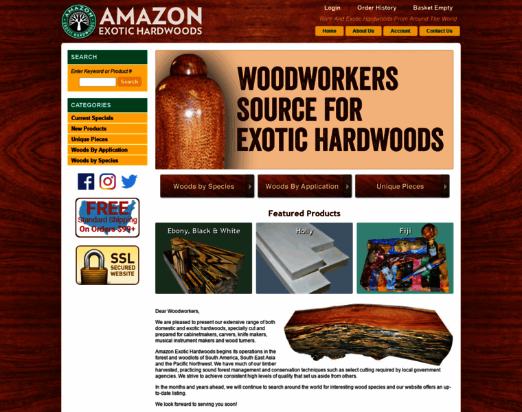 Amazonexotichardwoods.com thumbnail