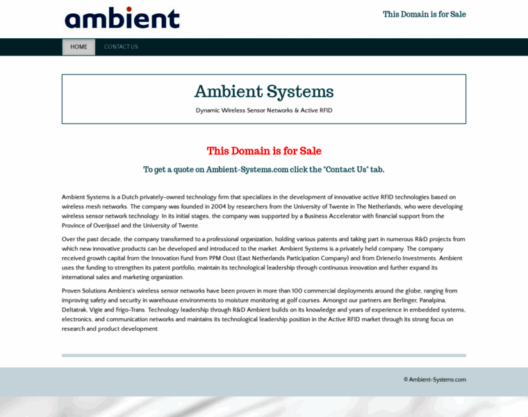 Ambient-systems.com thumbnail