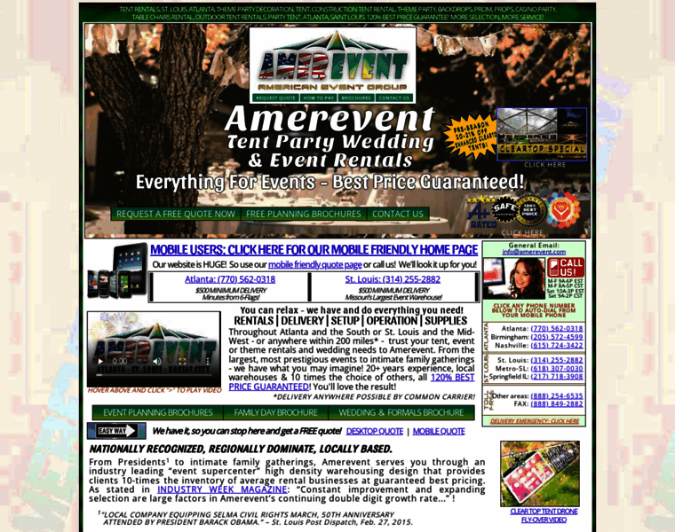 Amerevent.com thumbnail