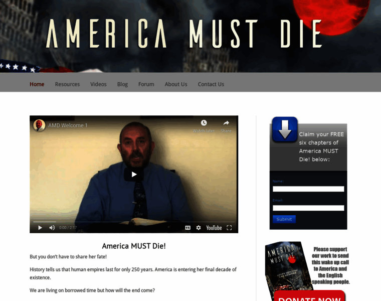 Americamustdie.com thumbnail