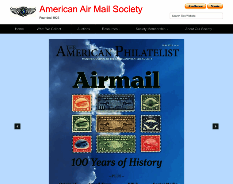 Americanairmailsociety.org thumbnail
