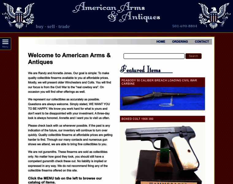 Americanarmsandantiques.com thumbnail