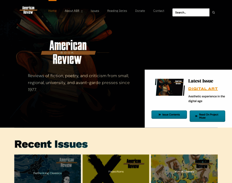 Americanbookreview.org thumbnail