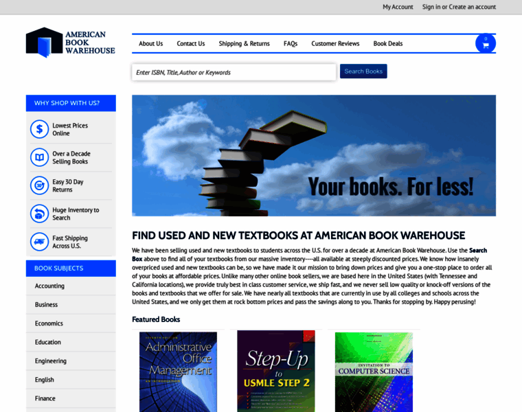 Americanbookwarehouse.com thumbnail