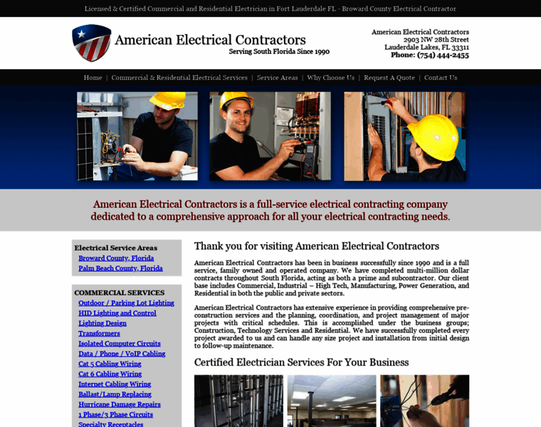 Americanelectricalcontractors.net thumbnail