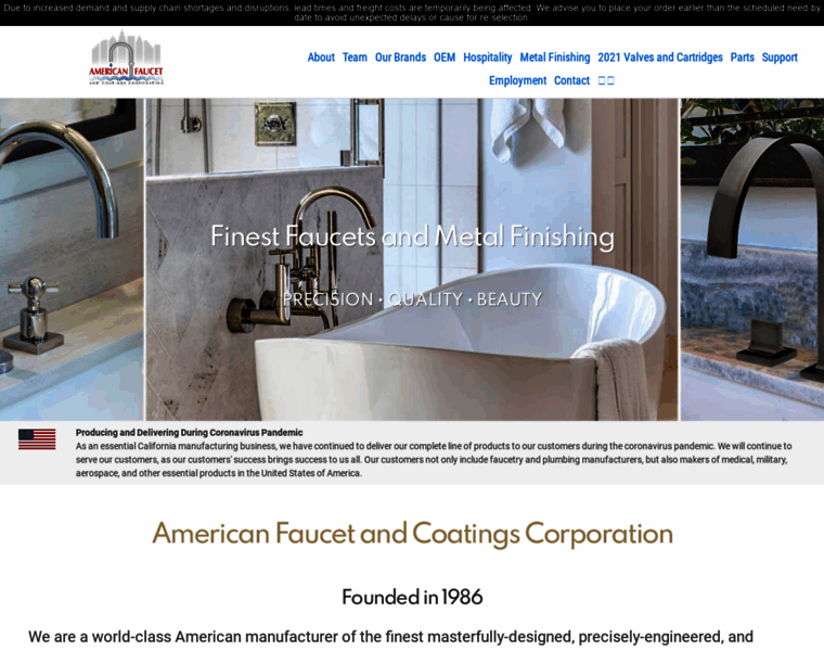 Americanfaucetcorp.com thumbnail