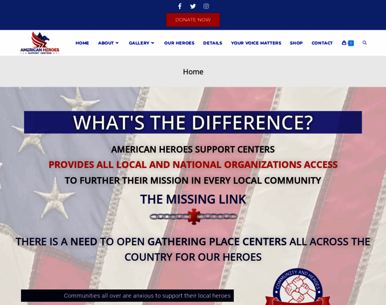 Americanheroessupportcenters.com thumbnail