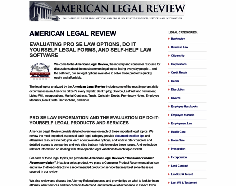 Americanlegalreview.com thumbnail