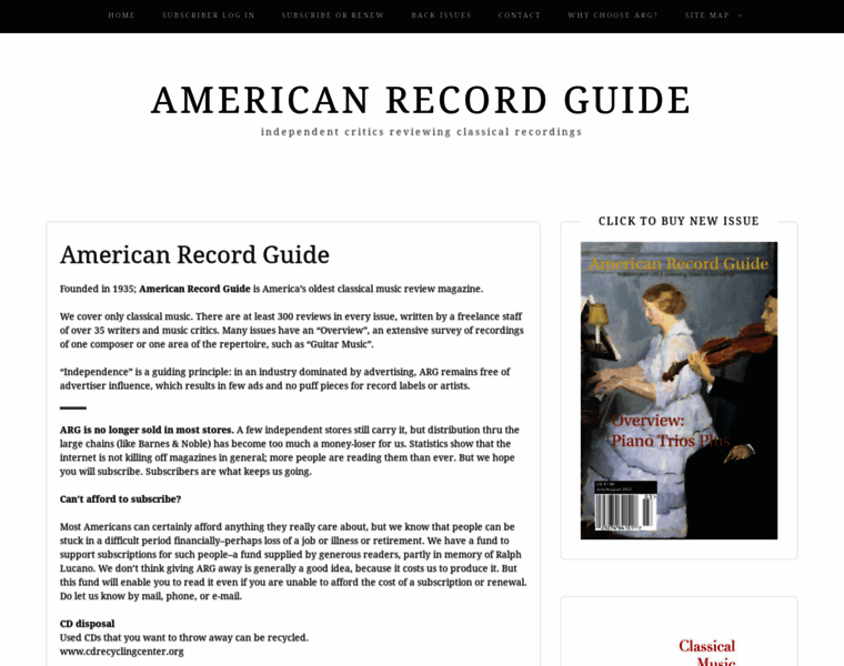 Americanrecordguide.com thumbnail