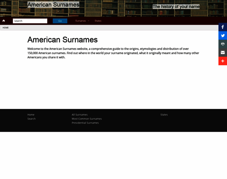 Americansurnames.us thumbnail