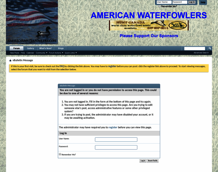 Americanwaterfowlers.com thumbnail