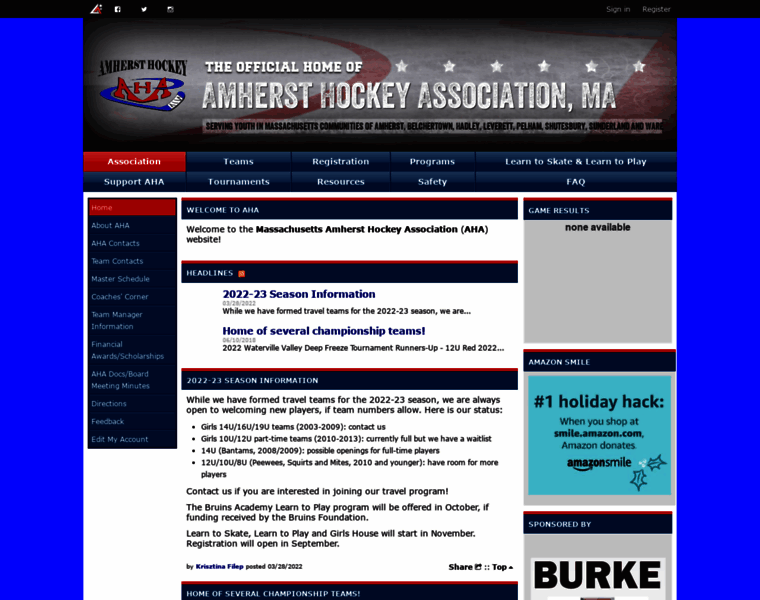 Amhersthockey.org thumbnail