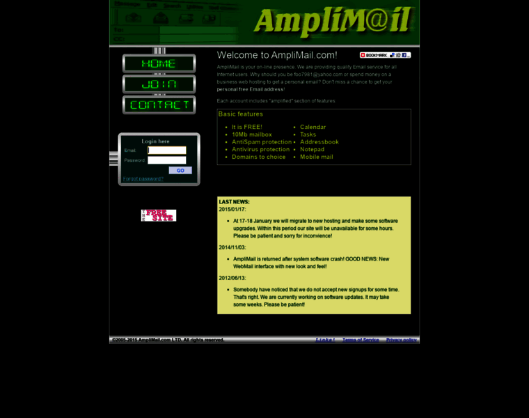 Amplimail.com thumbnail