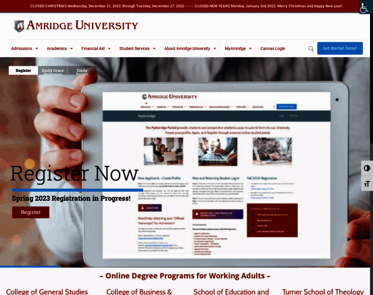 Amridgeuniversity.edu thumbnail