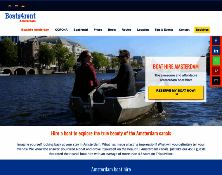 Amsterdamcanalboatrental.com thumbnail