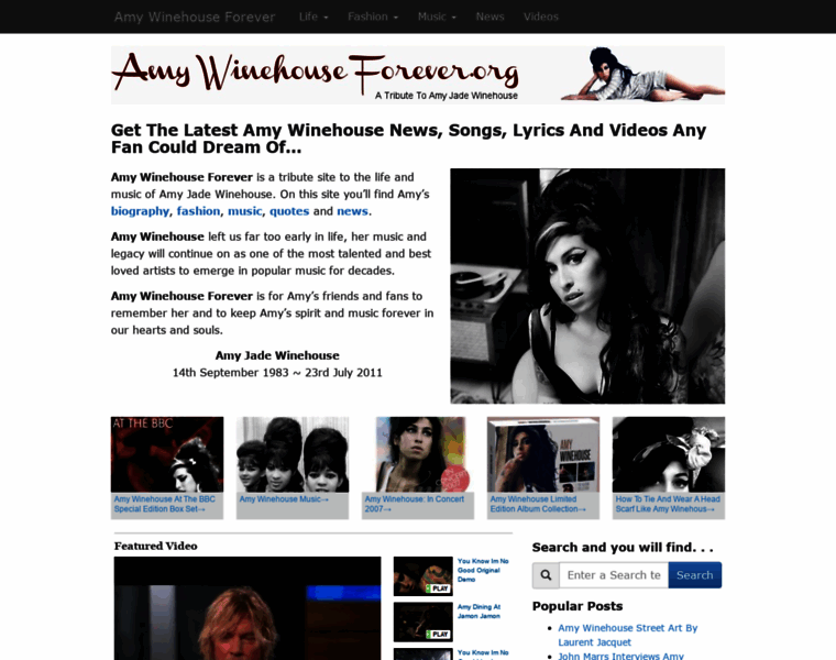 Amywinehouseforever.org thumbnail