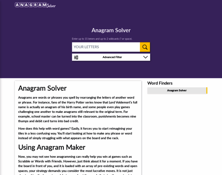 Anagram-solver.io thumbnail