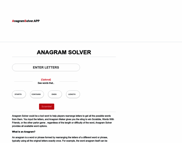 Anagramsolver.app thumbnail