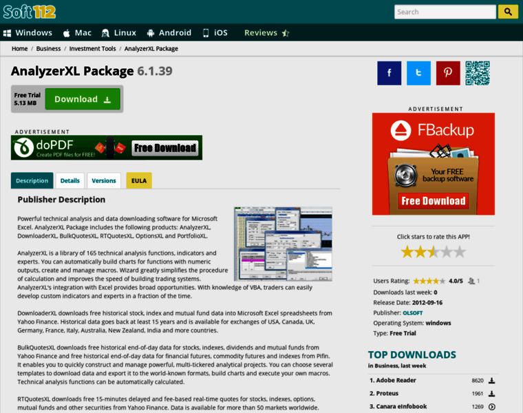 Analyzerxl-package.soft112.com thumbnail