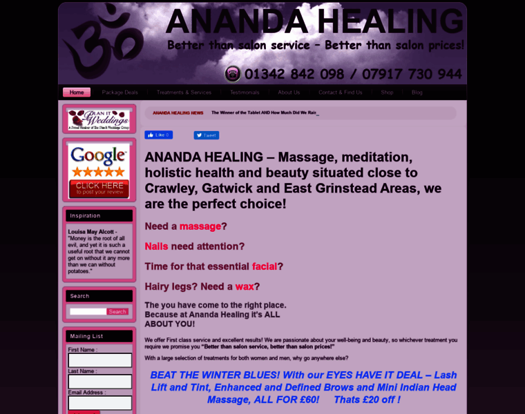 Ananda-healing.co.uk thumbnail