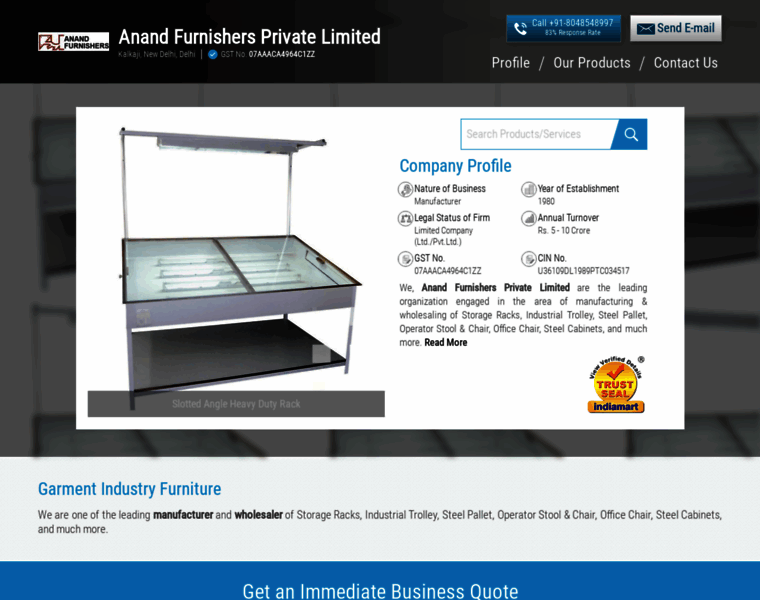Anandfurnishers.in thumbnail
