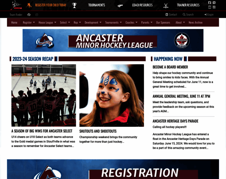 Ancasterminorhockey.com thumbnail