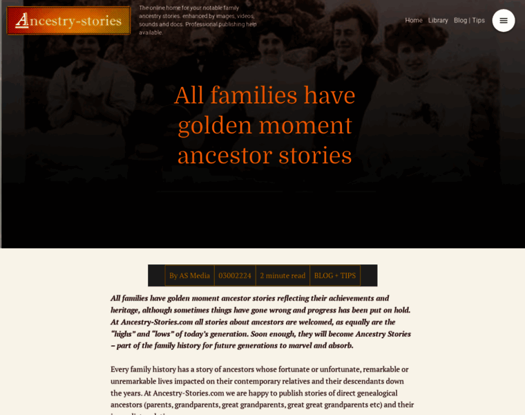 Ancestry-stories.com thumbnail