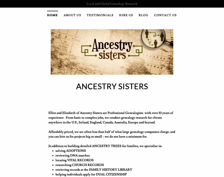 Ancestrysisters.com thumbnail