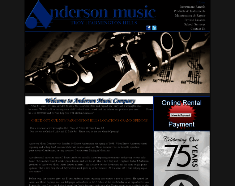 Andersonmusiccompany.com thumbnail