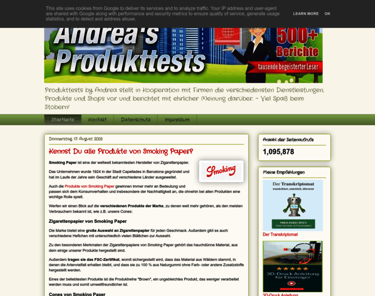 Andreas-produkttests.de thumbnail
