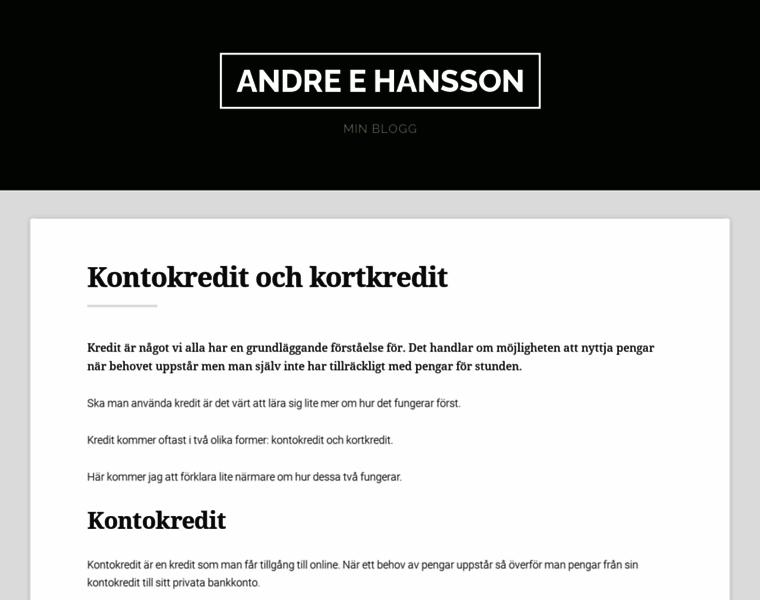 Andreehansson.se thumbnail