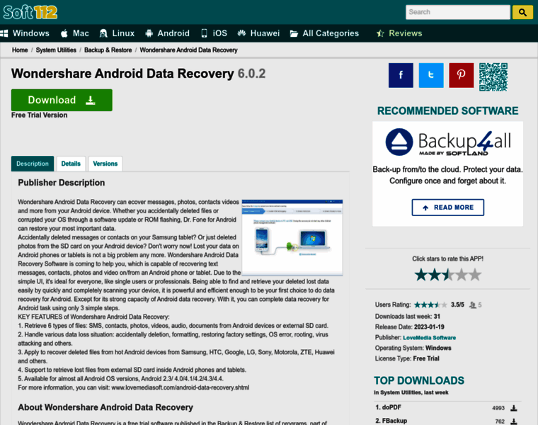 Android-data-recovery-pro.soft112.com thumbnail