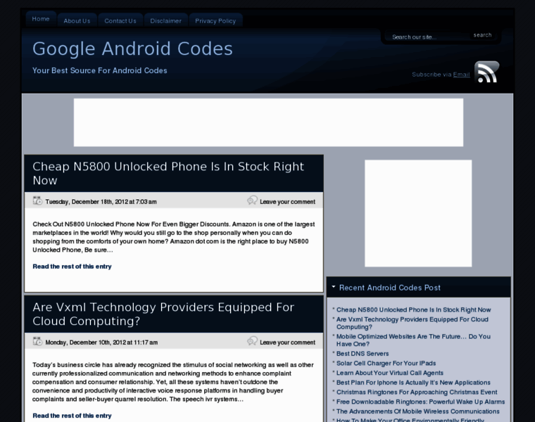 Androidcodes.com thumbnail