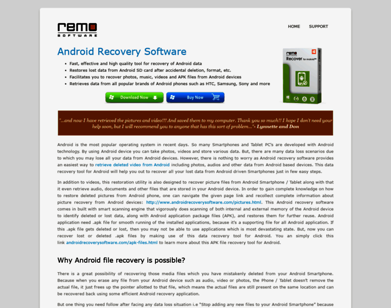 Androidrecoverysoftware.com thumbnail