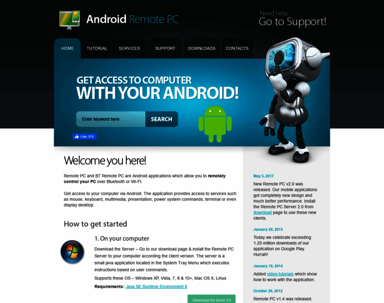 Androidremotepc.com thumbnail