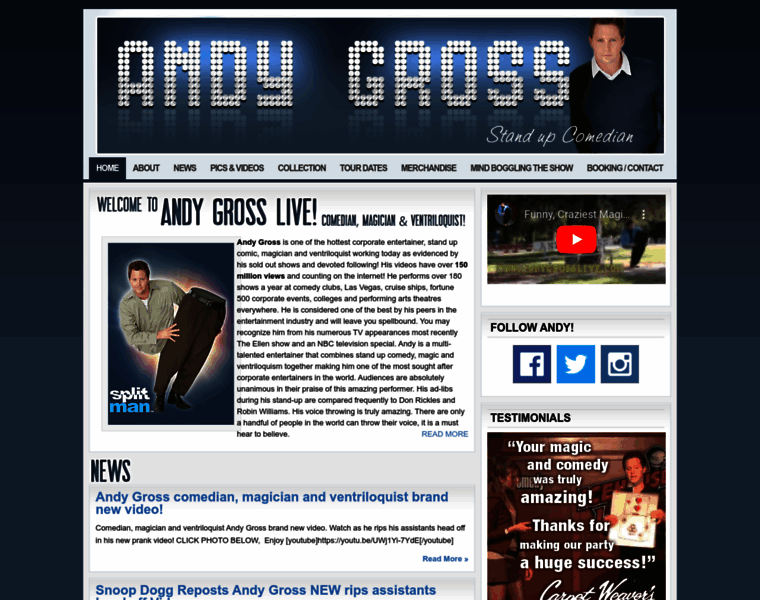 Andygrosslive.com thumbnail