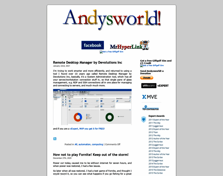 Andysworld.org.uk thumbnail