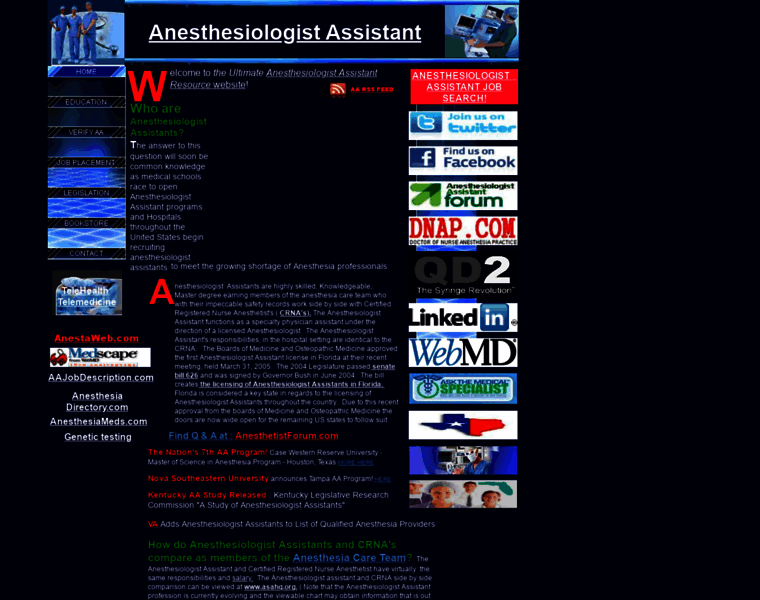 Anesthesiaassistant.com thumbnail