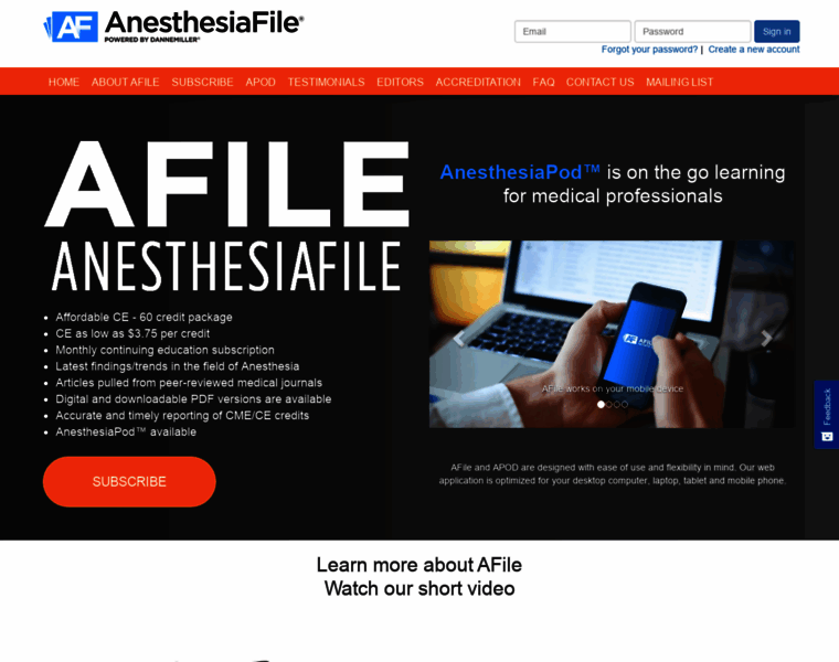 Anesthesiafile.com thumbnail
