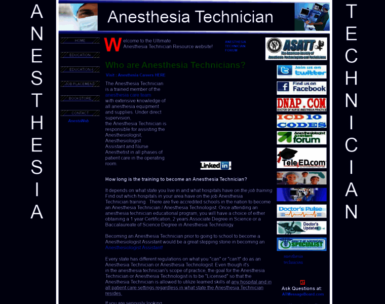 Anesthesiatechnician.com thumbnail
