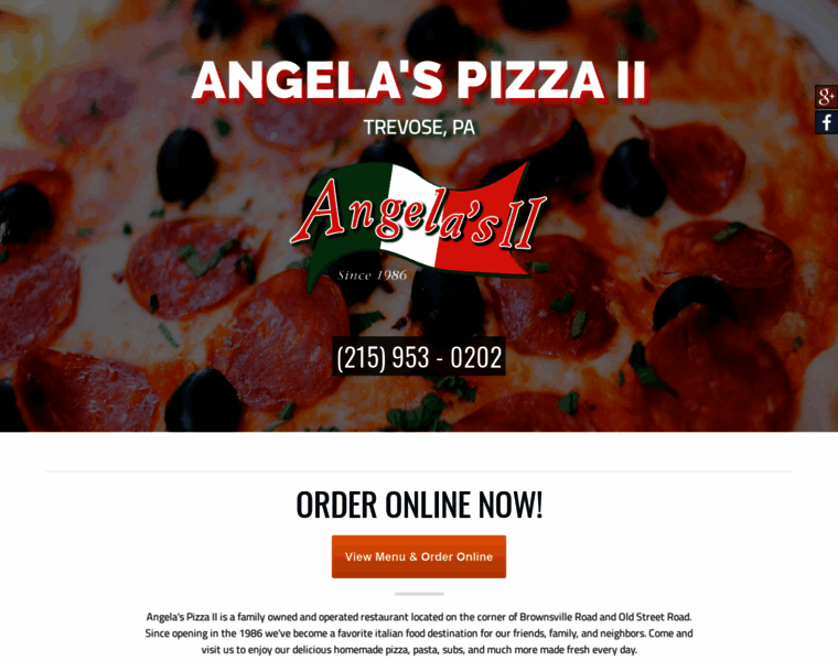 Angelas2pizzeria.com thumbnail