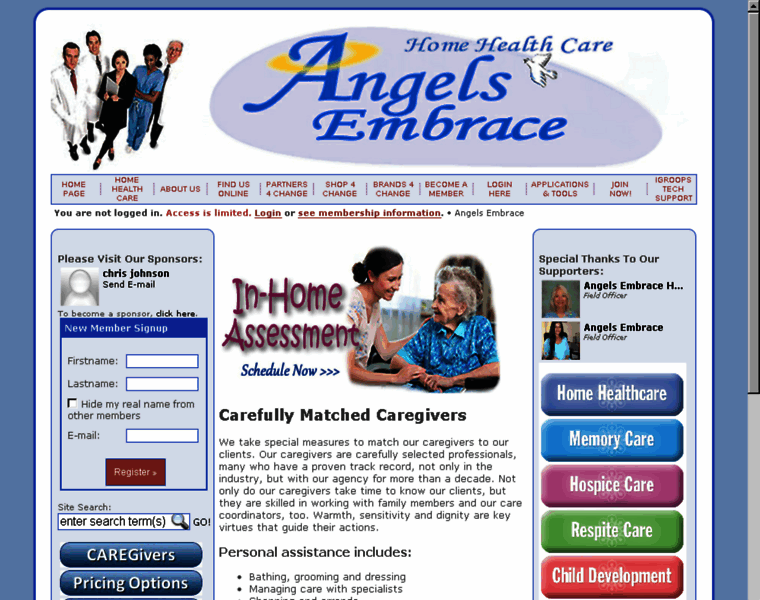 Angelsembrace.com thumbnail